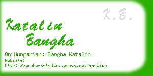 katalin bangha business card